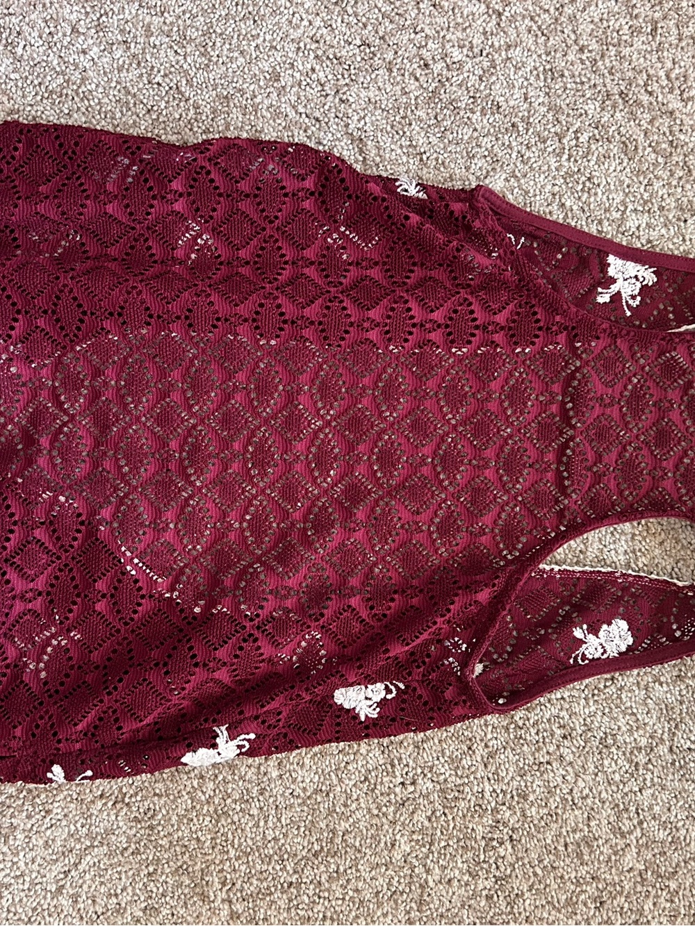 Beautees Crocheted Embroidered Vest. Racerback. Festival. Western. Dark romantic - Picture 3 of 8